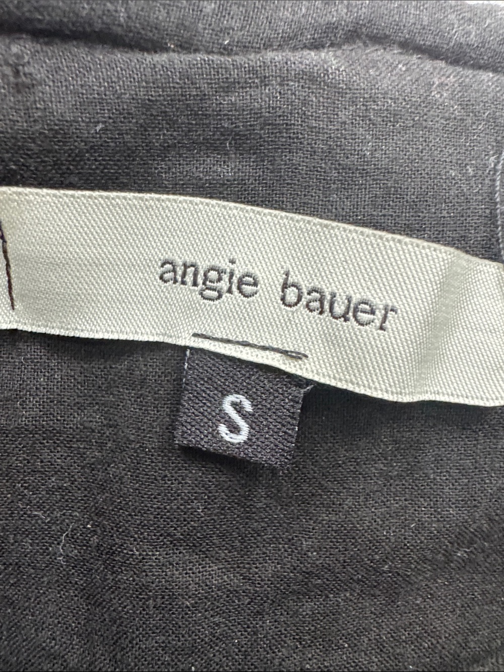 Angie Bauer Amalfi Dress Black Cotton Voile Open Back Maxi Dress Made in USA S - Picture 5 of 7